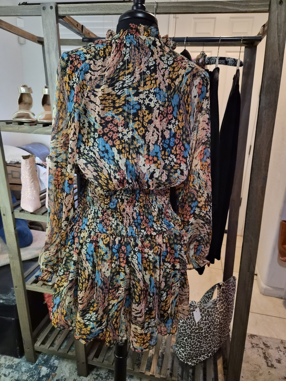 Jolie & Joy, Floral Long-Sleeved Mini Dress #0071 - Picture 8 of 13